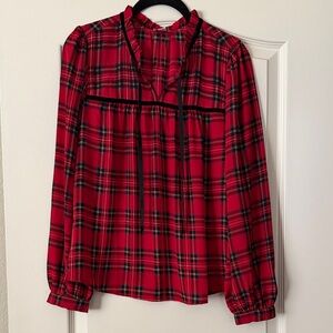 J Crew Plaid blouse